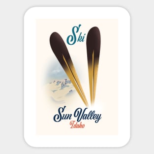 Sun Valley Idaho ski poster Sticker